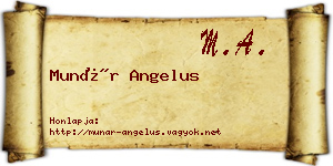 Munár Angelus névjegykártya
